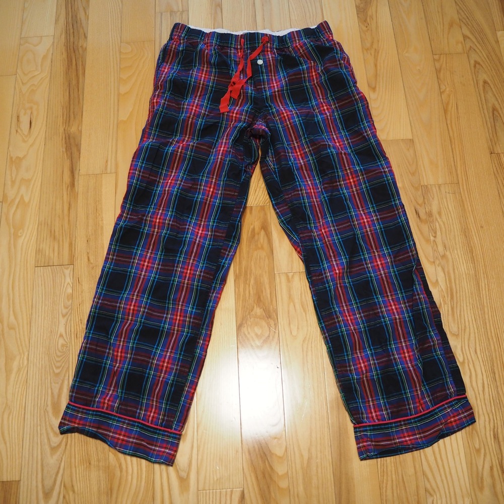 J Crew Long Sleeve Cotton Poplin Pajamas Women's S Black Stewart Tartan‎ Plaid - Picture 4 of 15
